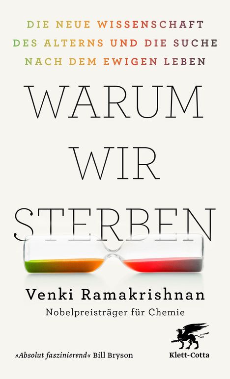 Die neue Wissenschaft des Alterns und die Suche nach dem ewigen Leben. Warum wir sterben. Venki Ramakrishnan. Logo mit Greif.