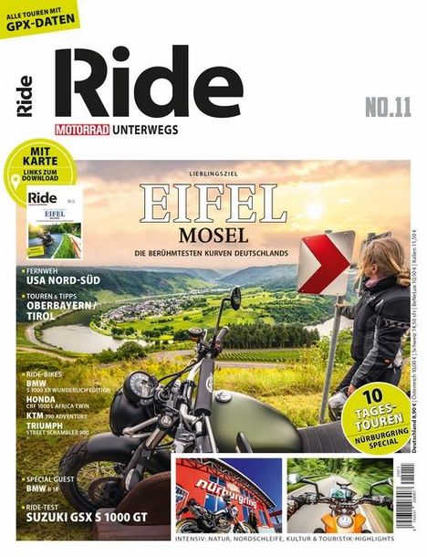 RIDE - Motorrad unterwegs, No. 11, Buch