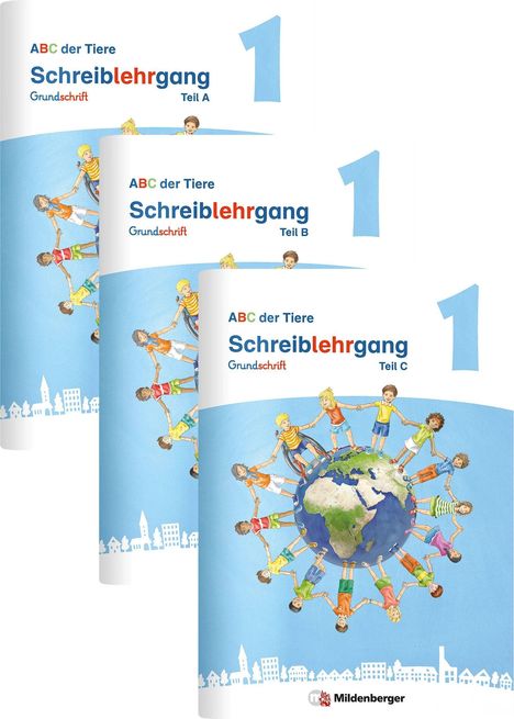 Klaus Kuhn: ABC der Tiere 1 Neubearbeitung - Schreiblehrgang Grundschrift, Teil A, B und C, 3 Bücher