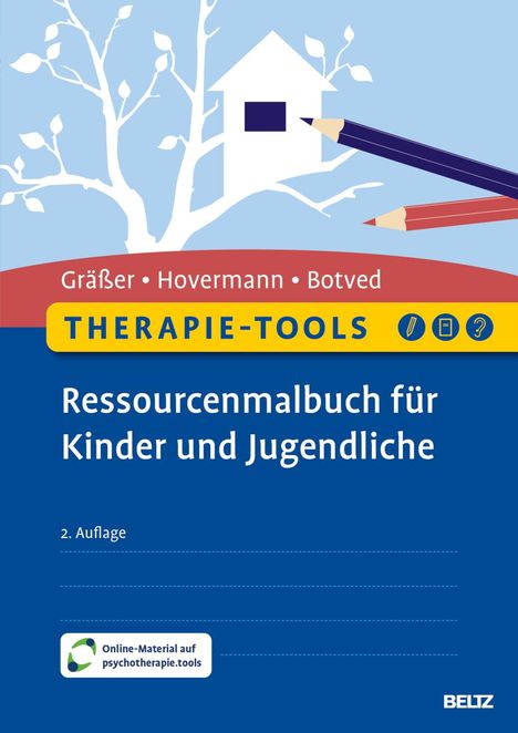 Melanie Gräßer: Therapie-Tools Ressourcenmalbuch für Kinder und Jugendliche, 1 Buch und 1 Diverse