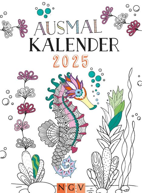 Ausmalkalender 2025, Buch