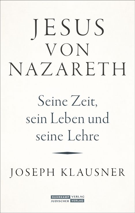 Joseph Klausner: Jesus von Nazareth, Buch