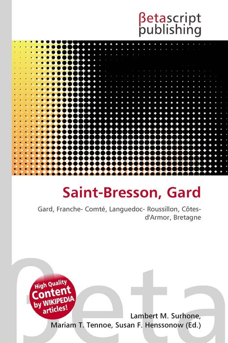 "Saint-Bresson, Gard. Gard, Franche-Comté, Languedoc-Roussillon, Côtes-d'Armor, Bretagne." Punktemuster und Verlagsname oben.