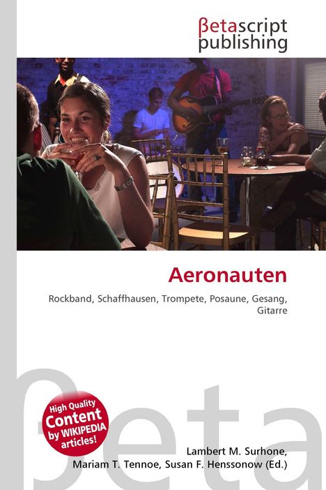 Titel: Aeronauten. Begriffe: Rockband, Schaffhausen, Trompete, Posaune, Gesang, Gitarre. Szene: Personen in Bar mit Live-Musik.