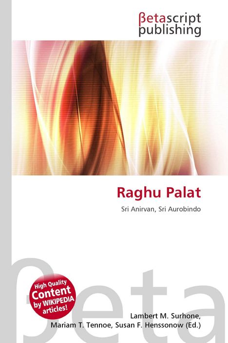 „Betascript publishing“, „Raghu Palat“, darunter: „Sri Anirvan, Sri Aurobindo“. Abstrakte Grafik in orange, gelb, braun.