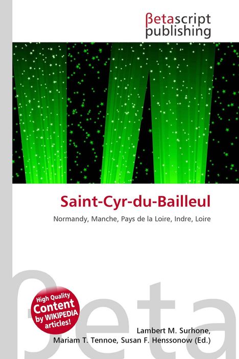 "Saint-Cyr-du-Bailleul" steht groß in Rot. Oben ist das Logo "Betascript publishing". Grüne Sterne auf schwarzem Hintergrund.