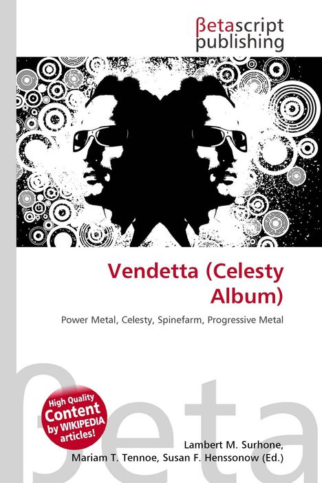 "Vendetta (Celesty Album)", Power Metal, Celesty, Spinefarm, Progressive Metal, stilisiertes Bild einer Person mit Sonnenbrille.