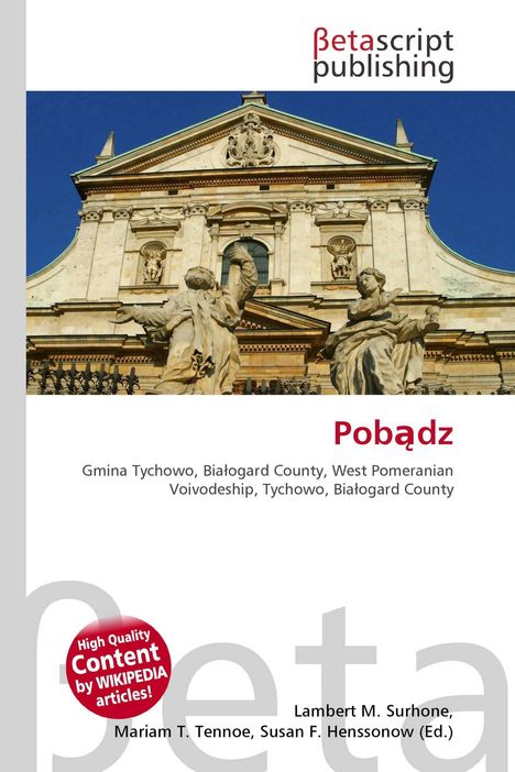 "Beta script publishing, Pobądz, Gmina Tychowo. Architektur-Gebäude mit Statuen und Himmel im Hintergrund."