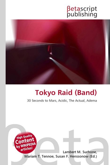 "Tokyo Raid (Band)" steht in roter Schrift. Darunter: "30 Seconds to Mars, Acidic, The Actual, Adema." Oben ein abstraktes Design.