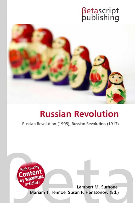 "Russian Revolution", Matroschka-Puppenreihe, Logo von Betascript Publishing.