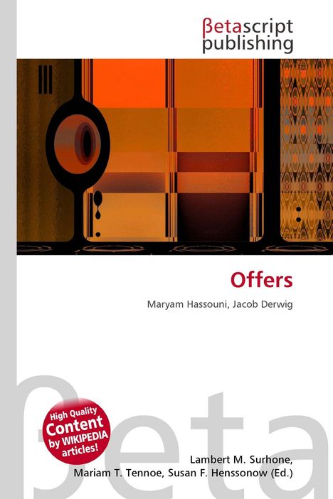 „Offers“ von Maryam Hassouni und Jacob Derwig. Abstrakte Illustration mit orangenen und braunen Mustern.