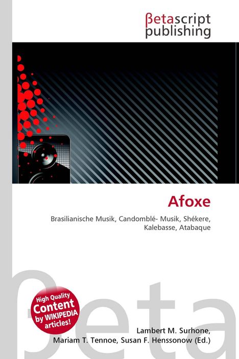 Betascript Publishing, Afoxe, Brasilianische Musik, Candomblé-Musik. Rote und graue geometrische Muster.