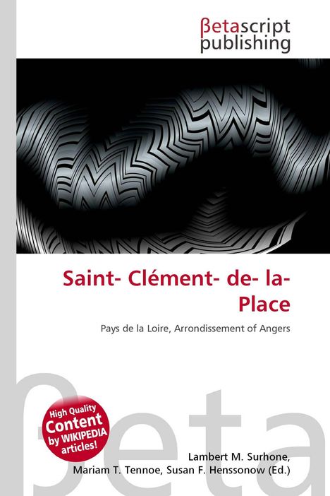 "Saint-Clément-de-la-Place", "Pays de la Loire, Arrondissement of Angers". Schwarz-weiße, gewellte Muster oben.