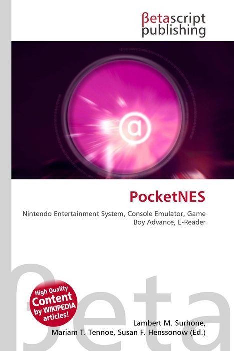 "PocketNES: Nintendo Entertainment System, Console Emulator, Game Boy Advance, E-Reader." Logo: Betascript Publishing.