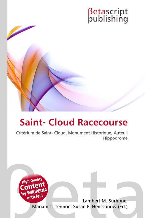 Saint-Cloud Racecourse: Critérium de Saint-Cloud, Monument Historique, Auteuil Hippodrome. Buntes Design mit Betascript-Logo.