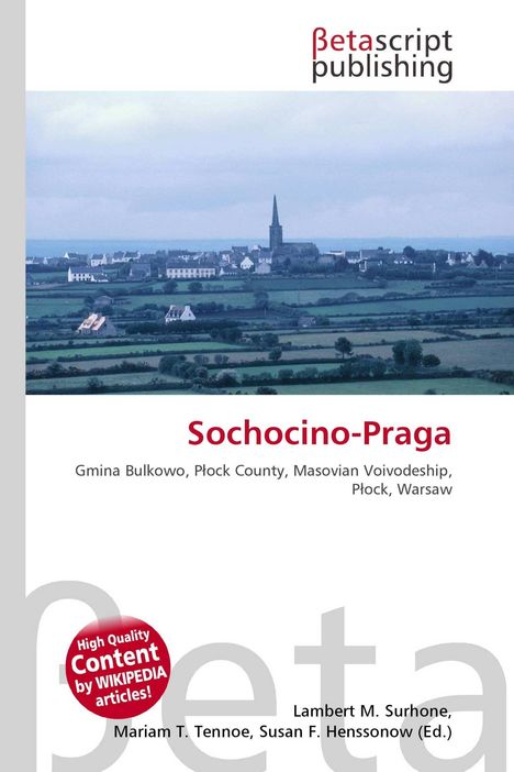 "Sochocino-Praga, Gmina Bulkowo, Płock County, Masovian Voivodeship, Płock, Warsaw." Es zeigt eine ländliche Landschaft mit Kirche.