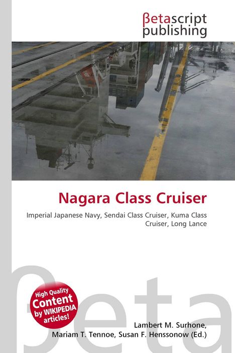 "Nagara Class Cruiser" in Rot, darunter kleinere Schiffe der japanischen Marine erwähnt. Oben das Logo "Betascript publishing".