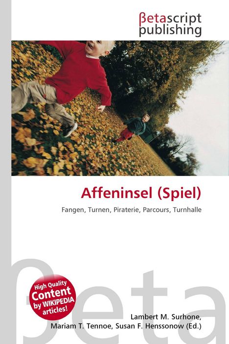 "Affeninsel (Spiel): Fangen, Turnen, Piraterie, Parcours, Turnhalle". Zwei Kinder rennen durch herbstliche Blätter.