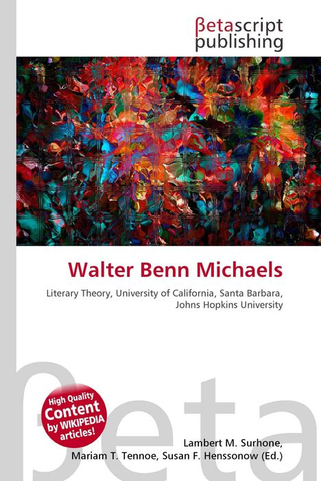 Titel: Walter Benn Michaels. Literary Theory, University of California, Santa Barbara, Johns Hopkins University. Logo oben.