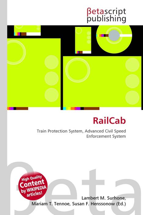 „RailCab: Train Protection System, Advanced Civil Speed Enforcement System“ steht zentral auf hellem Hintergrund.
