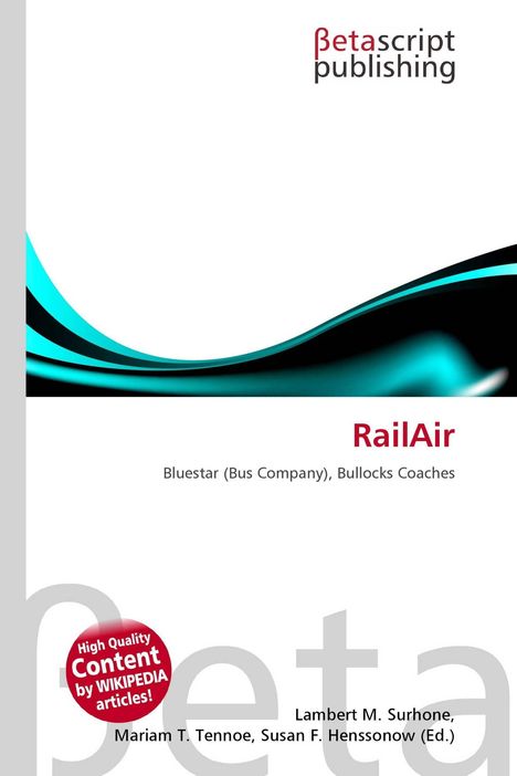 RailsAir: Bluestar (Bus Company), Bullocks Coaches. Betascript Publishing. Wellenförmige Muster in Schwarz und Türkis.