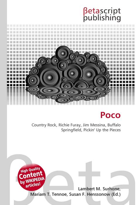 "Poco. Country Rock, Richie Furay, Jim Messina, Buffalo Springfield, Pickin' Up the Pieces." Logo mit Lautsprechern.