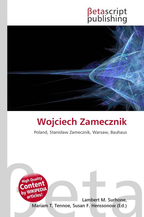 Titel: "Wojciech Zamecznik", darunter "Poland, Stanisław Zamecznik, Warsaw, Bauhaus". Oben Logo: "Betascript publishing".