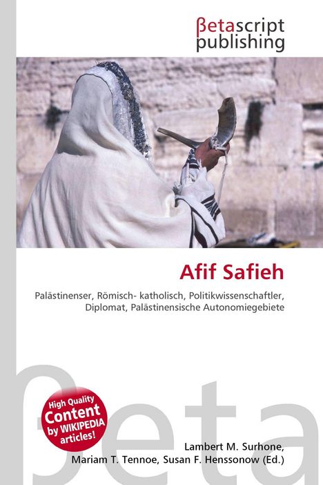 "Afif Safieh, Palästinenser, Römisch-katholisch, Politikwissenschaftler, Diplomat. Person in weitem Gewand mit einem Schofar."