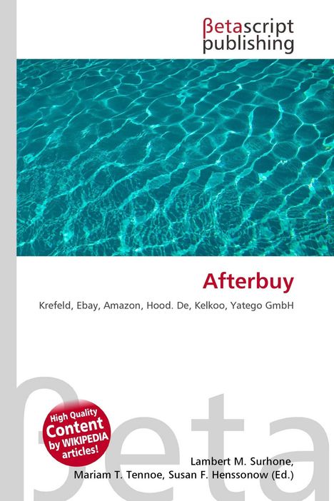 Betascript Publishing, Afterbuy, Krefeld, Ebay, Amazon. Wasseroberfläche mit blauen, wellenförmigen Mustern.