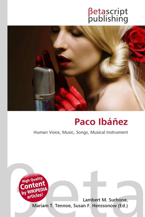 "Paco Ibáñez. Human Voice, Music, Songs, Musical Instrument." Eine Frau mit roten Handschuhen singt ins Mikrofon.