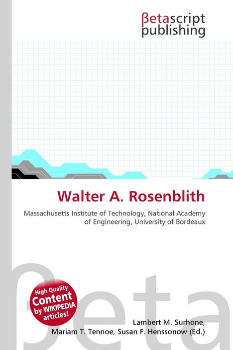 Logo „Betascript publishing“, Titel „Walter A. Rosenblith“, Institutionen genannt, rote Plakette „High Quality Content“.