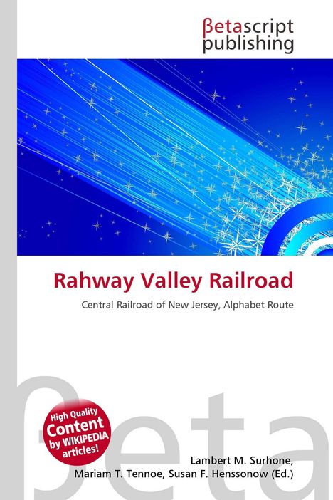 Rahway Valley Railroad; Central Railroad of New Jersey, Alphabet Route. Blaues abstraktes Design mit weißen Sternen.