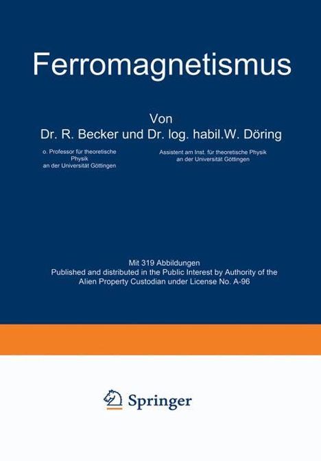 R. Becker: Ferromagnetismus, Buch