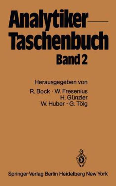 Rudolf Bock: Analytiker-Taschenbuch, Buch