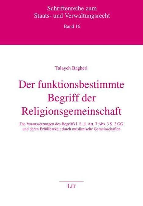 Talayeh Bagheri: Bagheri, T: funktionsbestimmte Begriff/Religionsgemeinschaft, Buch