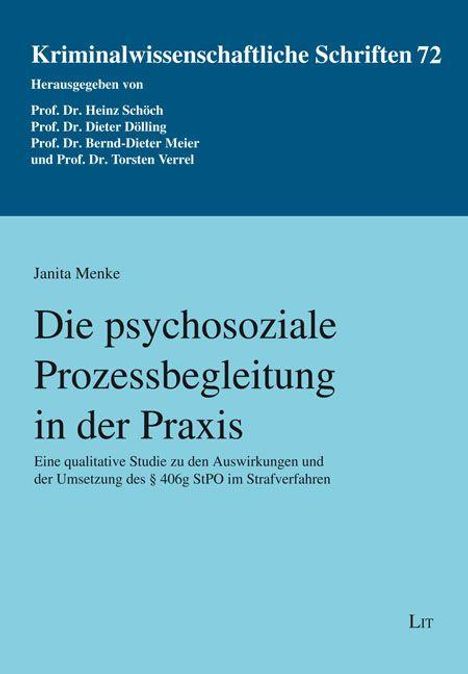 Janita Menke: Die psychosoziale Prozessbegleitung in der Praxis, Buch