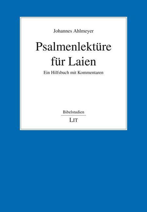Johannes Ahlmeyer: Psalmenlektüre für Laien, Buch