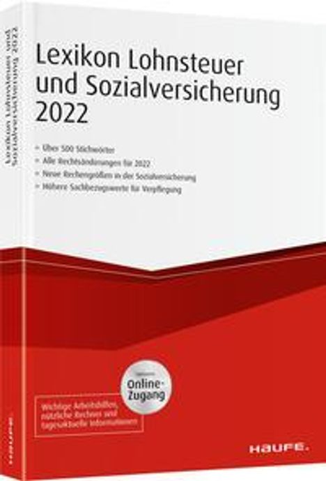 Lexikon Lohnsteuer und Sozialversicherung 2022 - inkl. Onl., Buch