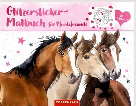 Glitzersticker-Malbuch für Pferdefreunde, Buch