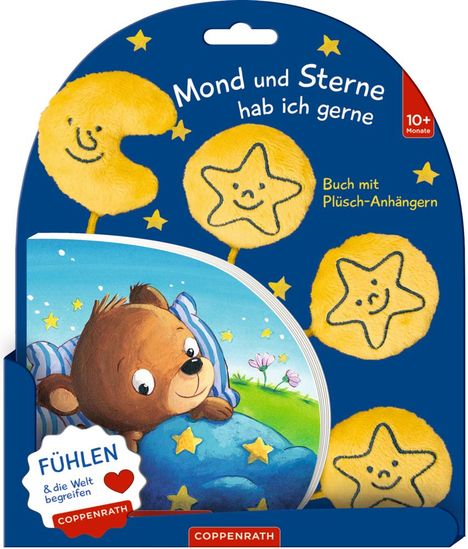 Mond und Sterne hab ich gerne (Buch mit Plüsch-Anhängern), Buch