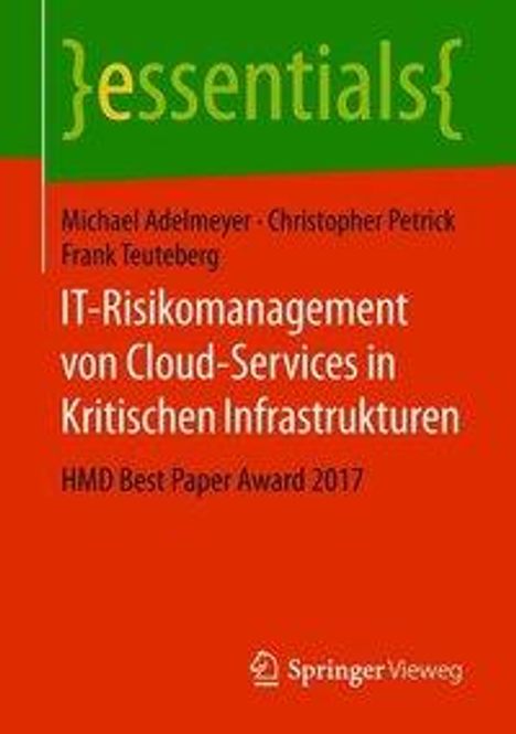 Michael Adelmeyer: IT-Risikomanagement von Cloud-Services in Kritischen Infrastrukturen, Buch