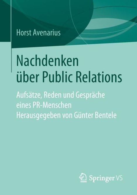 Horst Avenarius: Nachdenken über Public Relations, Buch