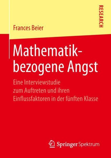 Frances Beier: Mathematikbezogene Angst, Buch