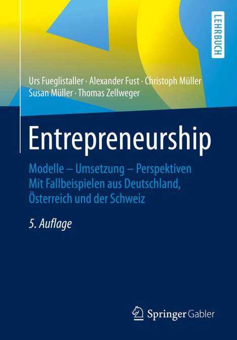 Urs Fueglistaller: Entrepreneurship, Buch