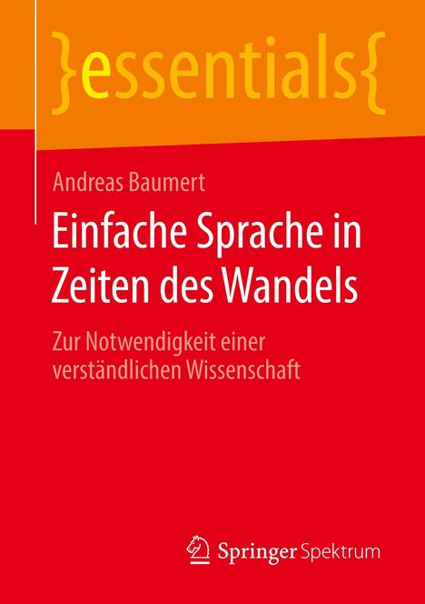 Andreas Baumert: Einfache Sprache in Zeiten des Wandels, Buch