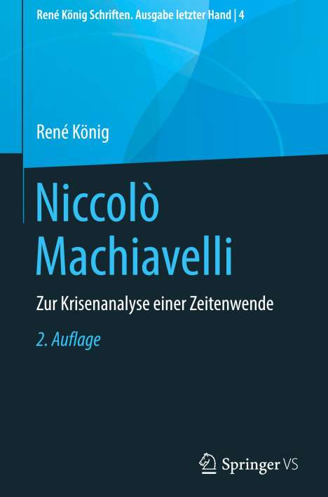René König: Niccolò Machiavelli, Buch
