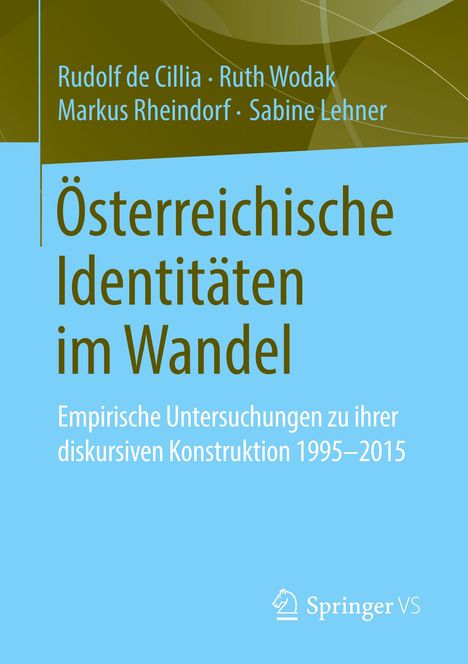 Rudolf De Cillia: Österreichische Identitäten im Wandel, Buch