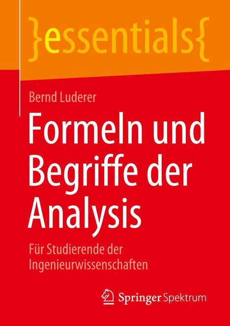 Bernd Luderer: Formeln und Begriffe der Analysis, Buch