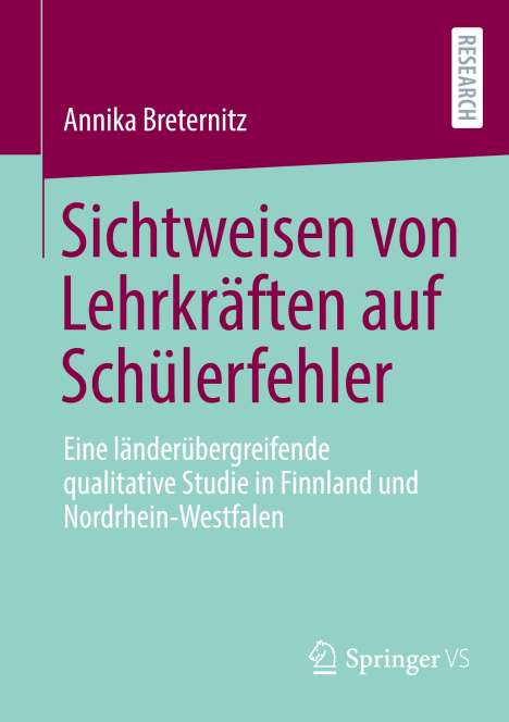 Annika Breternitz: Sichtweisen von Lehrkräften auf Schülerfehler, Buch