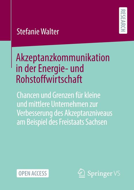 Stefanie Walter: Akzeptanzkommunikation in der Energie- und Rohstoffwirtschaft, Buch